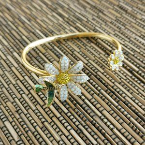 Kate Spade Dazzling Daisy Flex Cuff Bracelet Gold